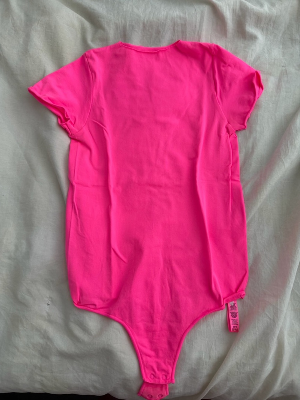 SKIMS Hot Pink Short Sleeve Bodysuit